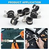 ALAHUGYEF Stainless Steel Rubber-Lined P Clips 10mm Assorted 20 Pcs view 6