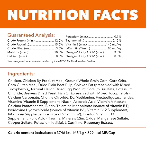 IAMS PROACTIVE HEALTH DRY CAT FOOD, HEALTHY CAT FOOD DRY RECIPE FOR ADULTS, WITH CHICKEN 3.5 LB. BAG