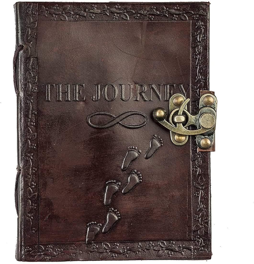 ALASKA EXPORTS Leather Journal Notebook for Men & Women – Vintage Handmade Leather Diary Journal | Unlined Writing Sketchbook | Travel Diary | Old Looking Diaries (Brown)