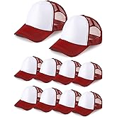 10 Pcs Sublimation Blank Trucker Hats Bulk Mesh Baseball Cap Polyester Mesh Trucker Hat for Men and Women