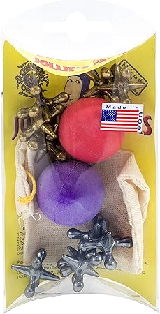 Metal Jumbo Jacks with Muslin Pouch