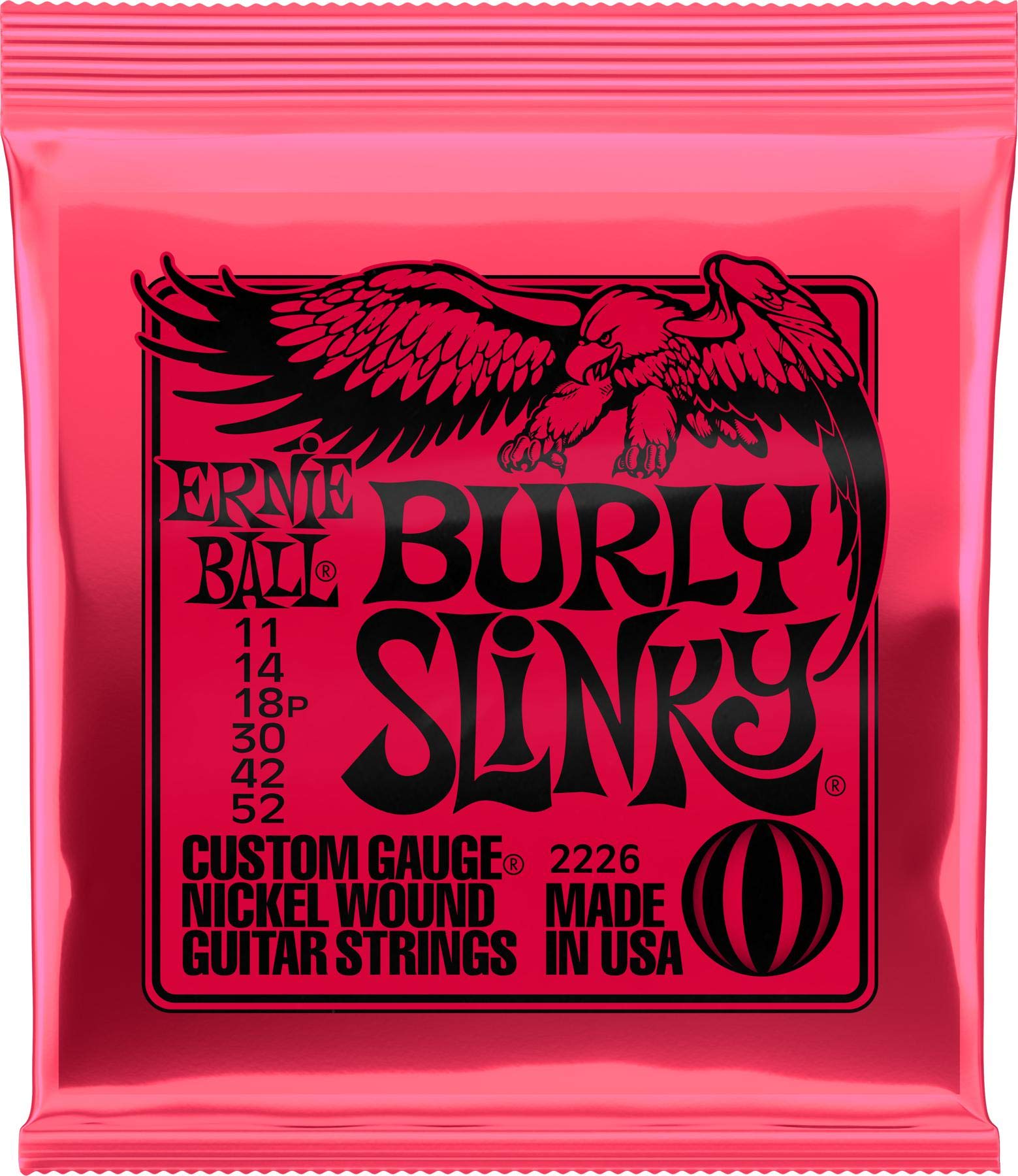 Ernie Ball Burly Slinky Nickelwound Electric Guitar Strings 11-52 Gauge