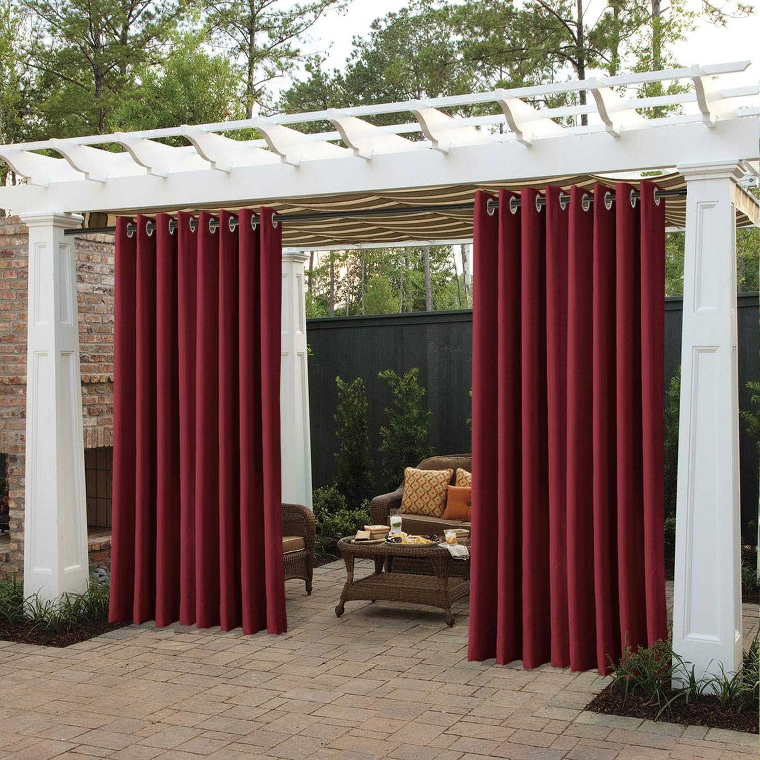 cololeaf Outdoor Curtains for Patio Waterproof Grommet Top