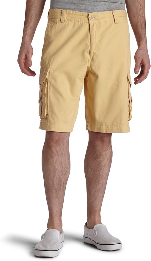 IZOD Men's Saltwater Cargo Short, Maize, 36W