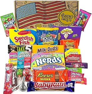 Gran cesta con American Candy | Caja de caramelos y ...
