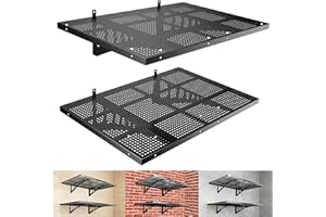 YeeJinHong 2-Pack 2x3ft Heavy Duty Garage Wall Shelving Garage Storage Rack Bike Wall Shelving Rack 560lbs Load Capacity