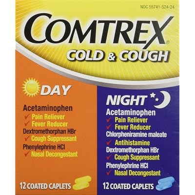 Comtrex DayNight Cold and Cough Caplets, 2 Count