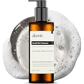 Akore Santal Gel Cleanser &ndash; Daily Low pH Hydrating Cleanser for Sensitive &amp; Acne-Prone Skin, Targets Clogged Pores &amp; Blackheads, Niacinamide + Salicylic Acid + Centella, Korean Skincare (6.76 fl oz)