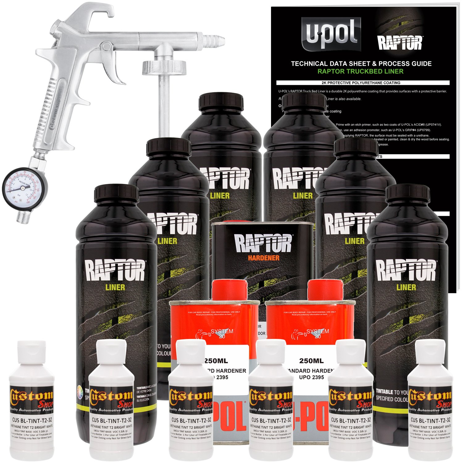Buy UPOL Raptor Bright White Urethane SprayOn Truck Bed Liner Kit W