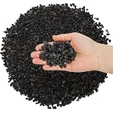 TOPZEA 12 LB Black Lava Rocks for Plant, Potting Soil Additive Decorative Landscaping Grits, Horticultural Gravel Crushed Volcanic Rock for Bonsai Succulent Cactus, Top Dressing, Fire Pit, Aquarium