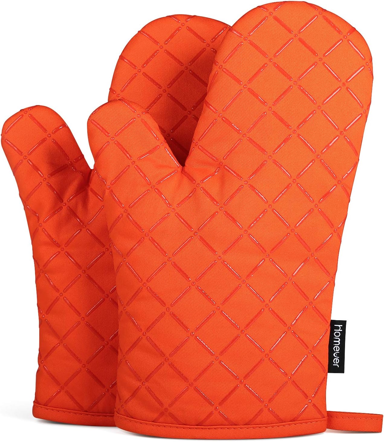 Short Oven Mitts – Heat Resistant Baking Gloves – 1 Pair – Grey/Black/Blue/Red