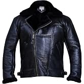 Cross Zip B3 Bomber Aviator Real Shearling Sheepskin Bomber Jacket