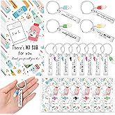 Liliaafar Nurse Appreciation Week Gifts Bulk, Nurses Day Keychains with Cards for Nurse Doctor Medical Graduation Gifts