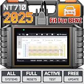 FOXWELL NT710 fit for Mercedes-Benz OBD2 Scanner, Full System Diagnostic Scan Tool, Bidirectional Control, All Free Resets Air Suspension/ABS Bleeding/Oil/SRS/EPB, Code Reader, Auto VIN, WiFi Update