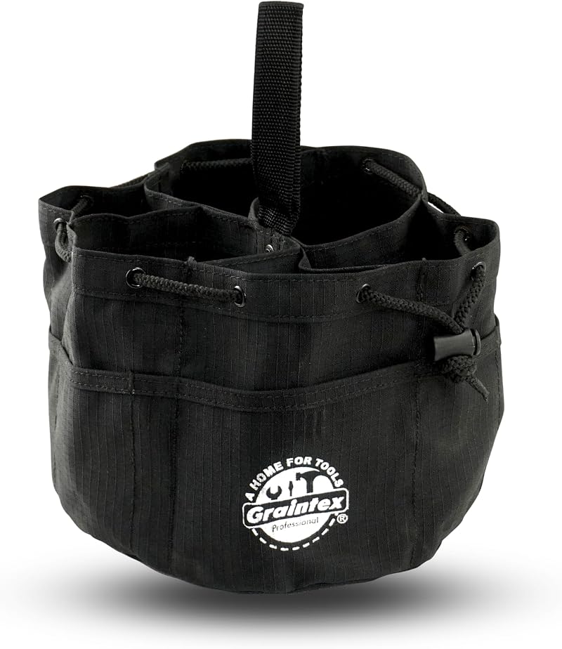 Graintex 18 Pocket Rip-stop Canvas Grab Bag Tool Organizer Pouch Drawstring