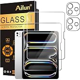 Ailun Screen Protector+Camera Lens Protector for iPad Pro 11 inch 2025/2024 | 2+2 Pack, 6th/5th Generation, M5/M4, Tempered Glass 0.33mm, Face ID &amp; Apple Pencil &amp; Case Compatible