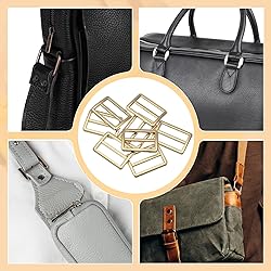 uxcell 8pcs Flat Metal Slide Buckle, 1" Zinc Alloy