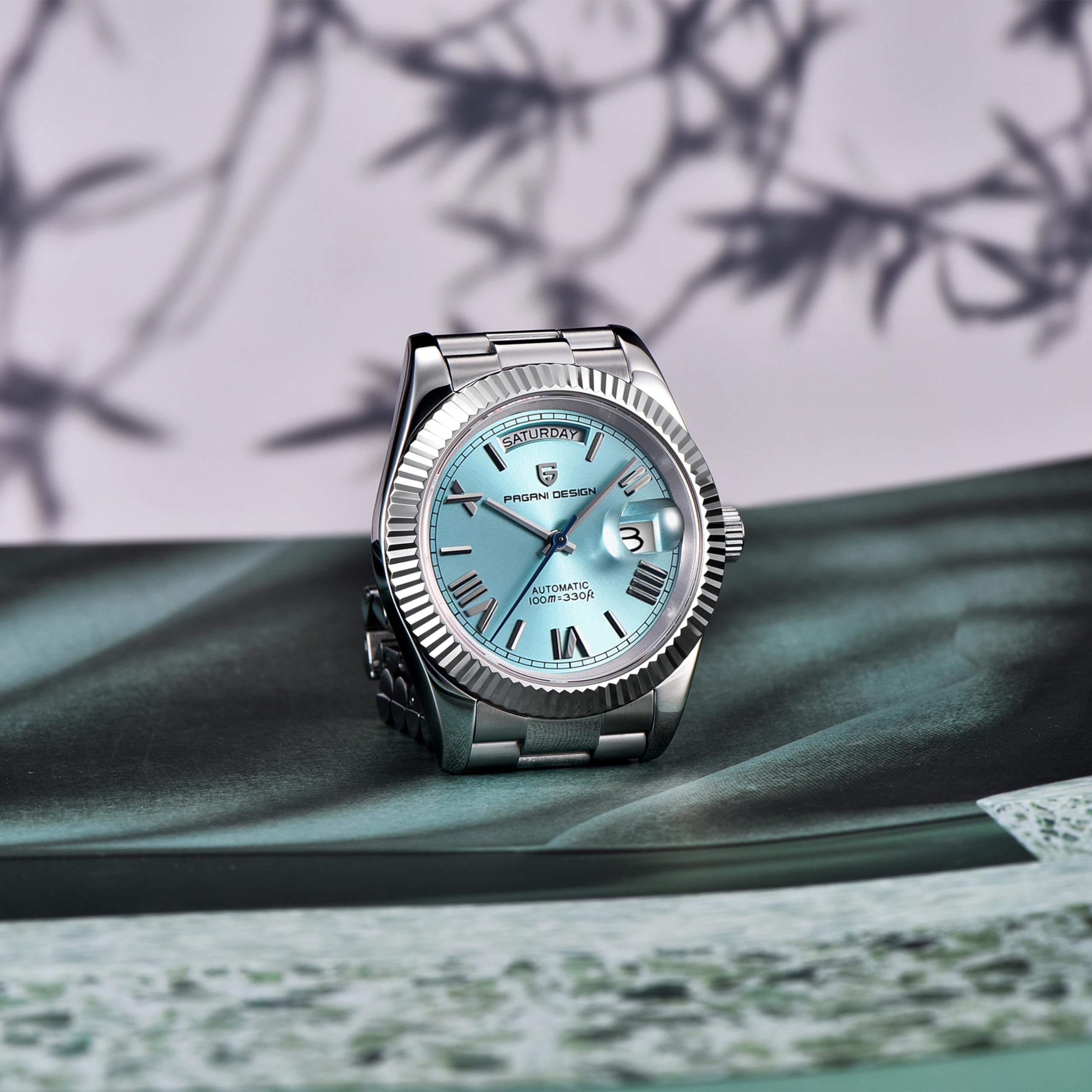 RollsTimi PD1783 DD40 Herren Uhr, NH36A Japanisches Automatikwerk, Day/Date, 100m Wasserdichtheit, Edelstahlarmband, Saphirglas, Luxus Herren Automatikuhr 7