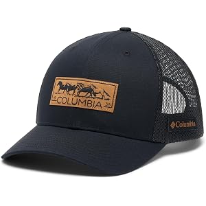 Columbia Unisex Mesh Snap Back, Black/Wild Horses, One Size