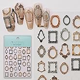 CESTSIREN Vintage Nail Stickers, Embossed Nail Decals,Self-Adhesive, Nail Accessories & Supplies, Durable & Long-Lasting