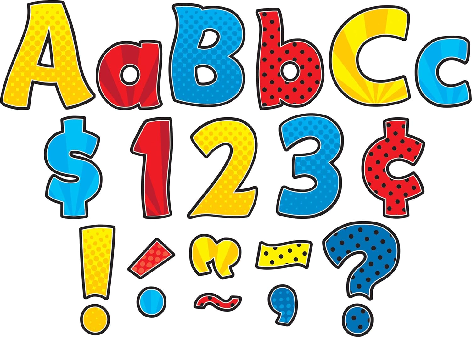 Teacher Created Resources Superhero Funtastic 4" Letters Combo Pack (5845)