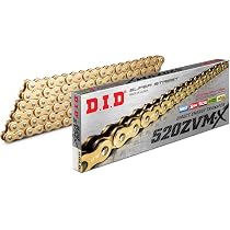 Amazon.com: DID X-ring chain 520 ZVMX Chain 120 Links (Gold), Open 