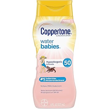 Coppertone WaterBabies Sunscreen Lotion Broad Spectrum SPF 50 (8-Fluid-Ounce)