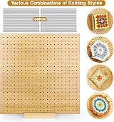 Coopay Crochet Blocking Board Large 11 inch with 441 Pin Holes 11x11 view 6