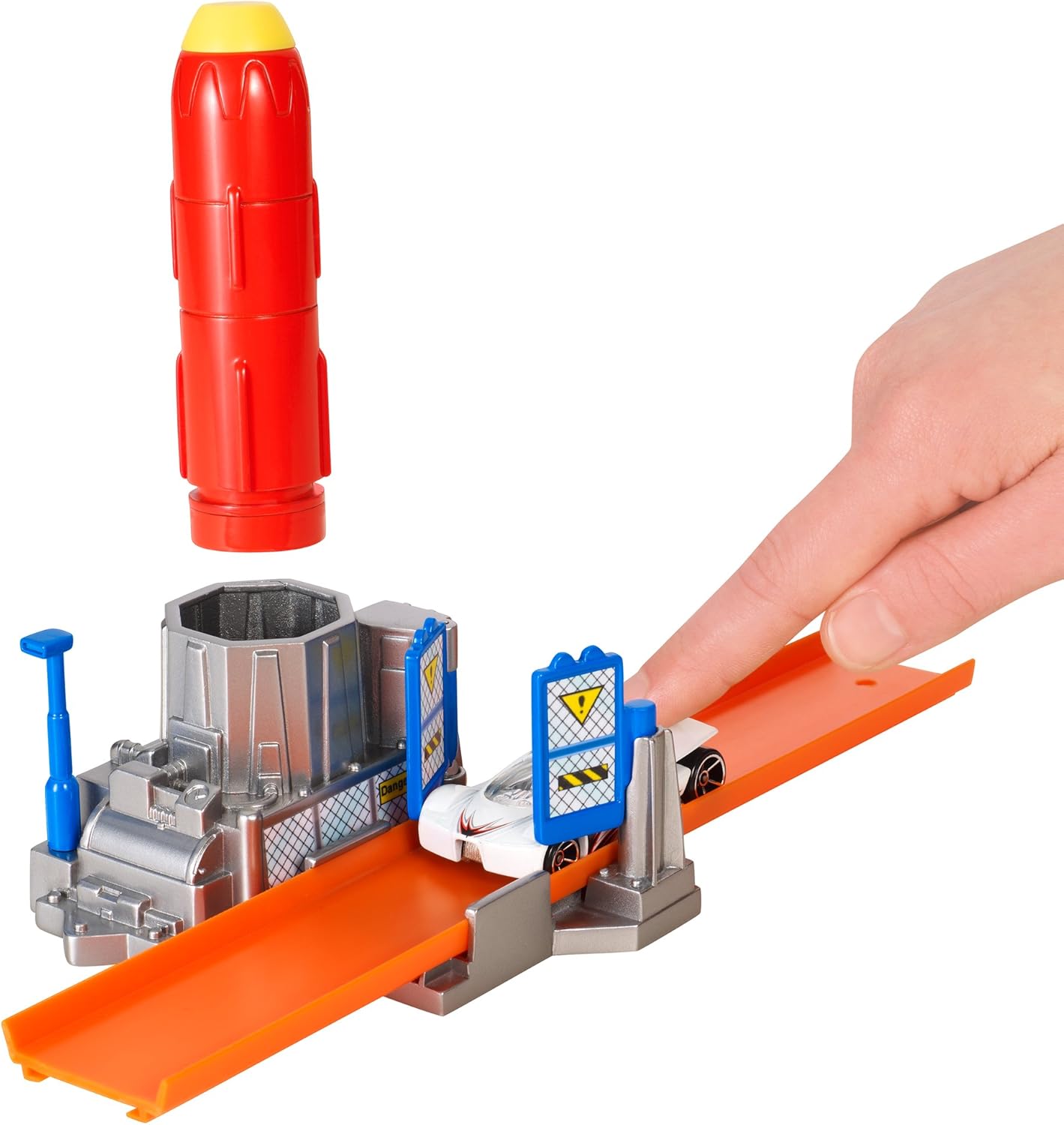 hot wheels track builder rocket launch