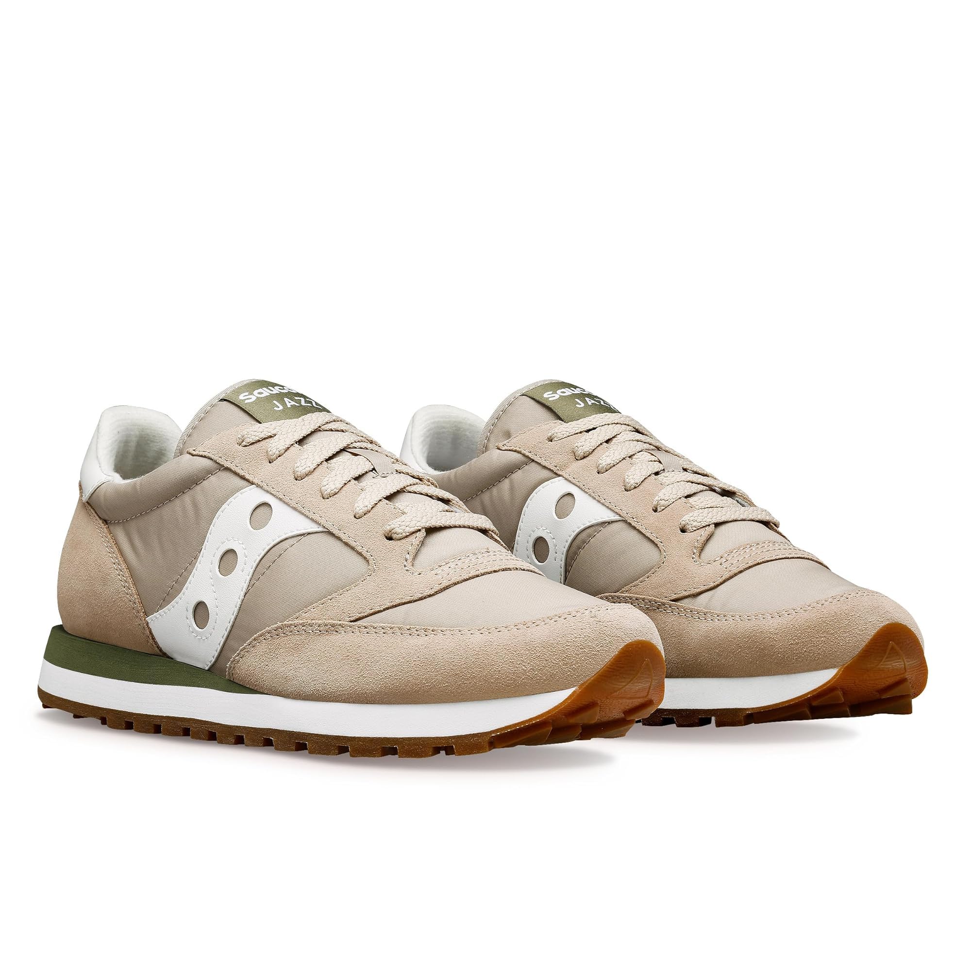 Saucony Men's Jazz Original Sneaker, Khaki/Off White, 3.5 Image