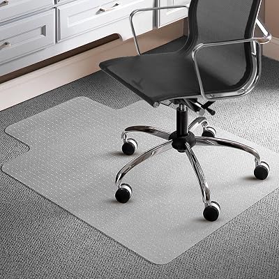Trintion Office Chair Mat for Carpet 90x120cm Non-Slip PVC Floor Mat