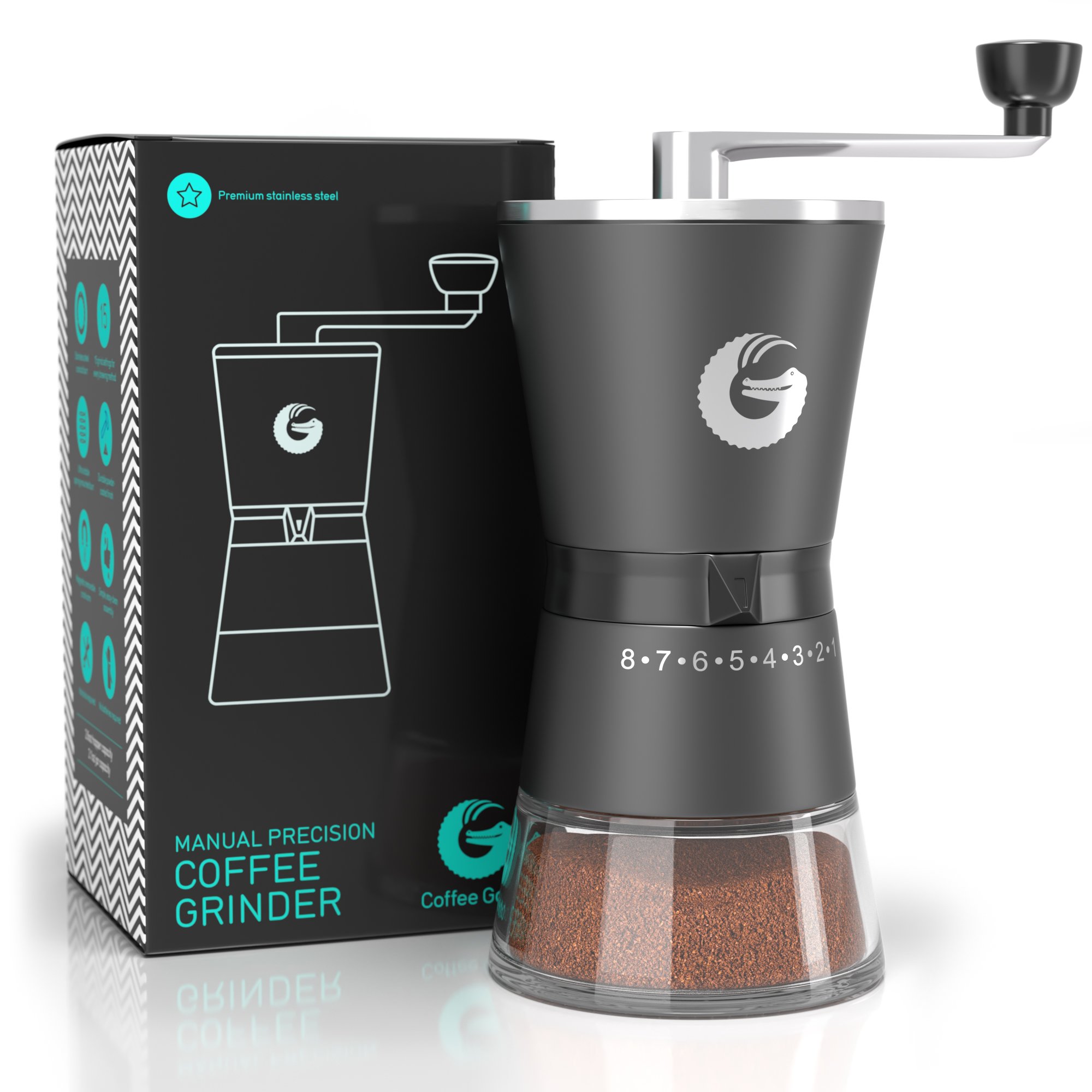 Coffee Gator Precision Conical Burr Grinder Premium Stainless Steel Manual Hand Mill Pricepulse
