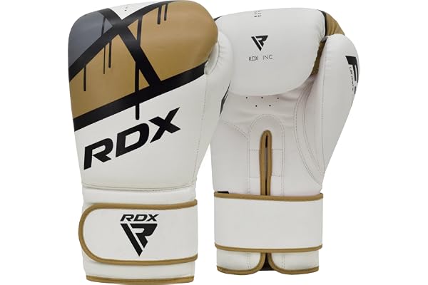 RDX Boxing Gloves EGO, Sparring Muay Thai Kickboxing Heavy Training, Maya Hide Leather, Ventilated Palm, Long Wrist Support,