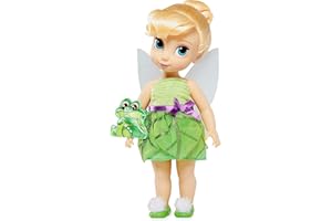Disney Store Animators' Collection Tinker Bell Doll - Peter Pan - 16 Inch, Molded Details, Fully Posable Toy in Satin Dress - Suitable for Ages 3+ Toy Figure