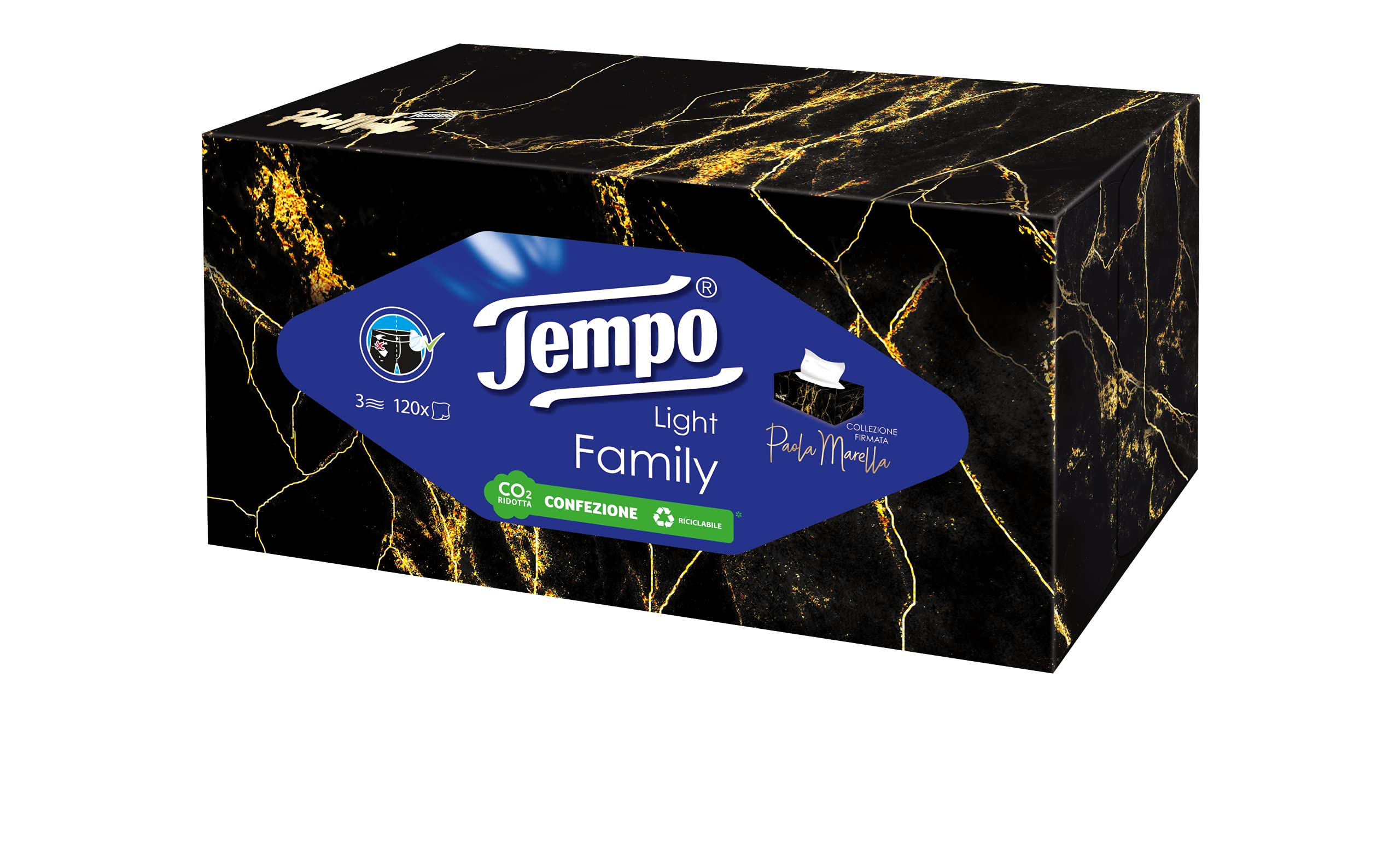 Tempo Box mit Taschentüchern, 8 Boxen x 120 Taschentücher, 3-lagig, biologisch abbaubar, Family Box Die Macht der Freundlichkeit 6