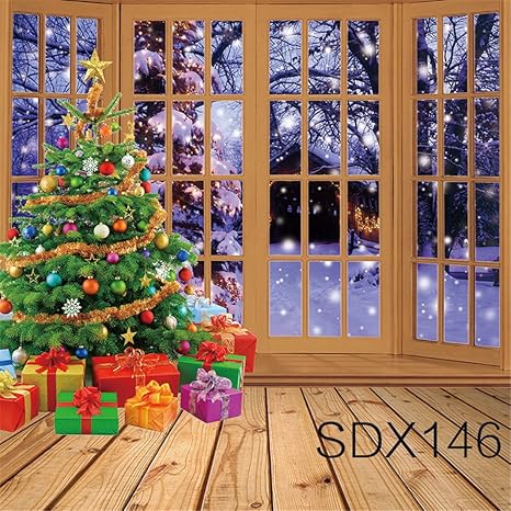 Sfondi Paesaggi Invernali Natalizi.Lb Vinile Professionale Fotografia Sfondo Albero Di Natale E Regalo In Casa Paesaggio Invernale Fuori Dalla Finestra Immagini 300x300cm Sfondi Di Foto Per La Decorazione Del Partito Di Studio Sdx146
