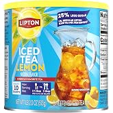 Lipton Diet Lemon Iced Tea Mix &ndash; 10 Quarts Each&ndash; Reduced Sugar, Caffeinated Powder Drink Mix