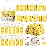 Tujoe 36 Pcs Softball Party Favors 40 x 12 Cooling Workout Towel Mini Portable Handheld Fan with Lanyards Clear Softball Gift Bag with Handles and Stickers for Sport Team Gift, Battery Not Include