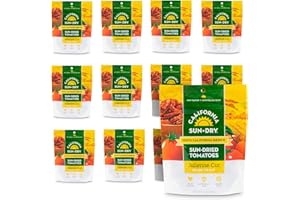 CALIFORNIA SUN DRY Sun Dried Tomatoes, Julienne Cut, 3 Ounce Bag (Pack of 12) | Ready to Eat