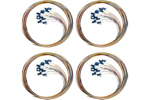 Bangun (4Pack) 12 Strand Singlemode 9/125 LC-UPC Fiber Pigtail, Fiber Optic Pigtail, 1.5 Meters LC Cable