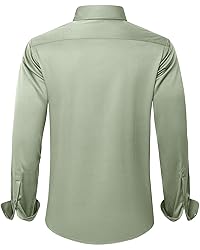 J.VER Men's Dress Shirts Solid Long Sleeve Stretch