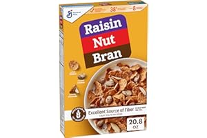 Raisin Nut Bran Cereal, High Fiber Cereal, Made with Whole Grain, 20.8 oz