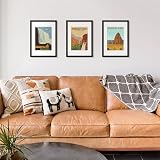upsimples A3 Picture Frame 3 Pack Black Wall Hanging 29.7x42cm view 2