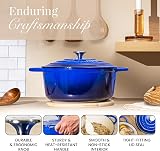 Nuovva Enamelled Cast Iron Dutch Oven 5 Quart Blue no seasoning view 7