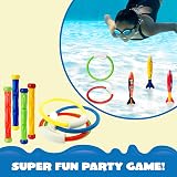 JOYIN 18Pcs Diving Pool Toys Set with Storage Bag for Ages 8-12 view 5