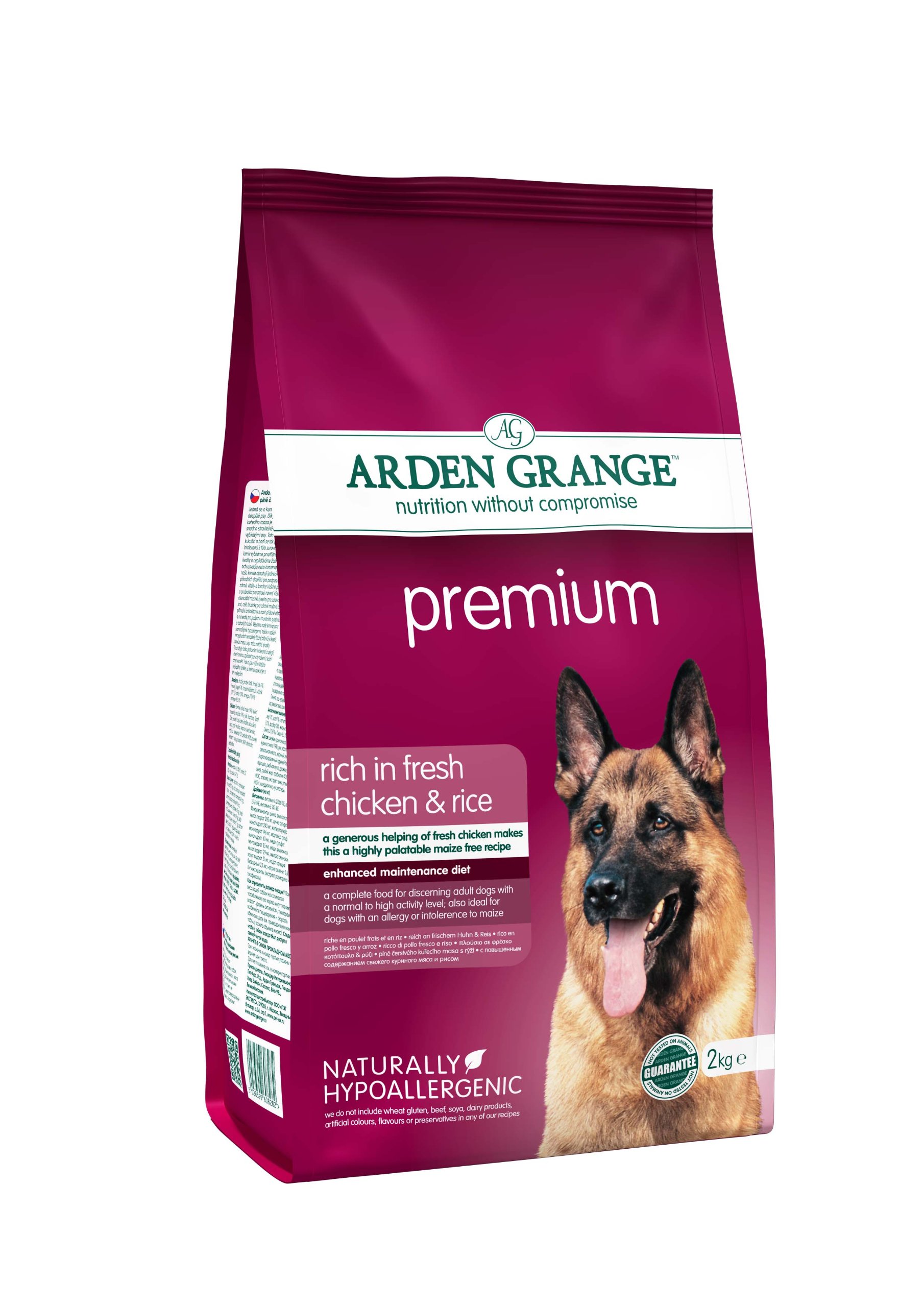 Arden Grange Adult Premium Dry Dog Food, Chicken, 2 Kg