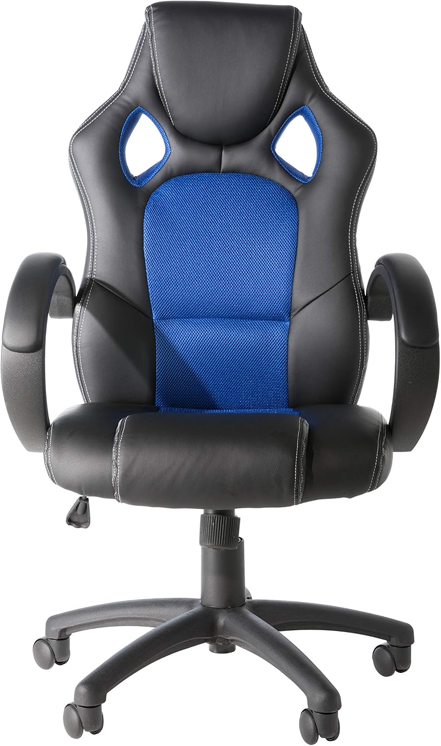 Alphason,AOC5006BLU,Daytona Faux Leather Racing Chair - Blue fabric insert,Blue fabric insert, 1000x565x610mm - Image 3