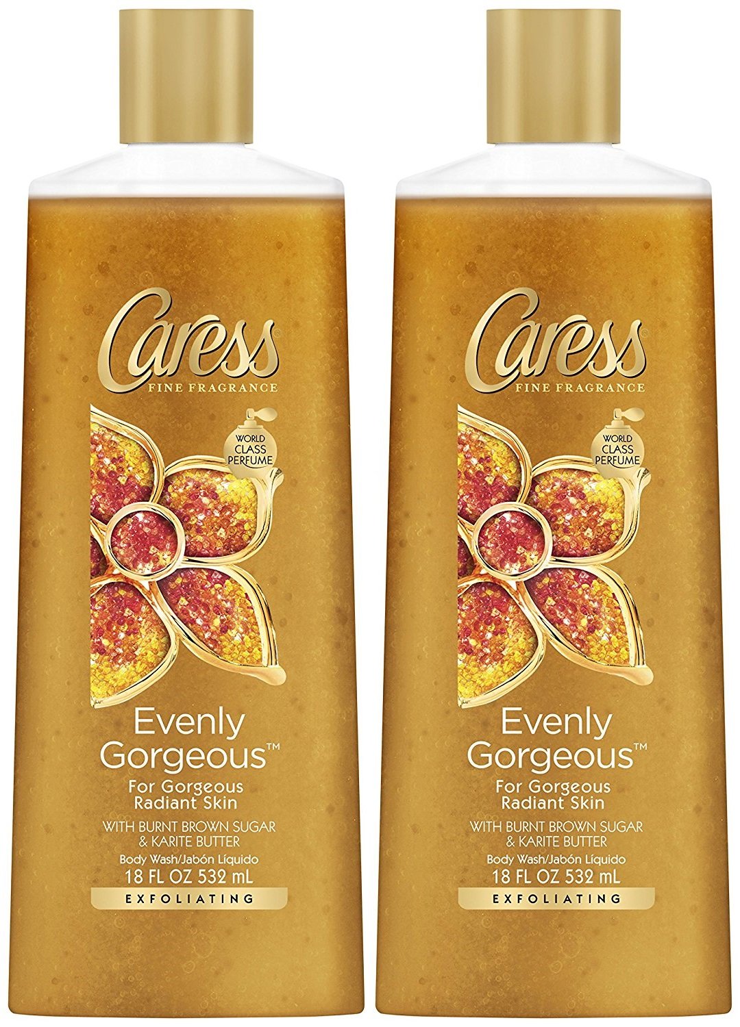 Caress Exfoliating Body Wash - Evenly Gorgeous - 18 oz - 2 pk