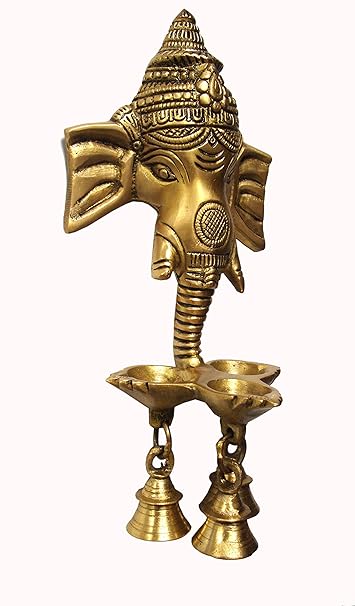 Aesthetic Decors Wall Hanging Three Diya Oil Lamp