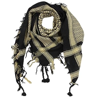 Superfreak® Palituch Grundfarbe schwarz°PLO Schal°100x100 cm°Pali Palästinenser Arafat Tuch°100% Baumwolle – alle Farben!!!